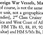 Naval Vessel List