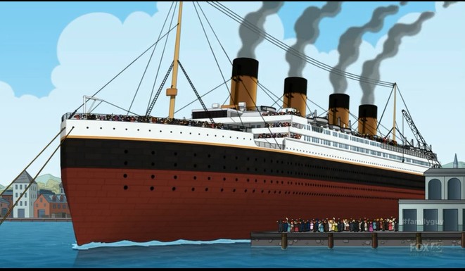 Family Guy Cartoon Takes On The Titanic Sinking