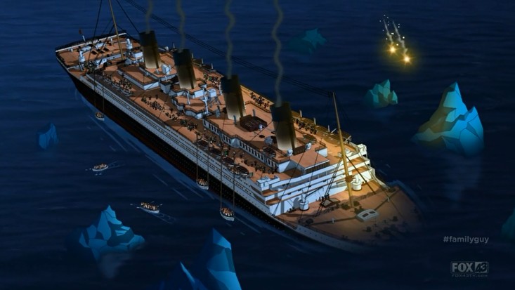 Family Guy Cartoon Takes On The Titanic Sinking