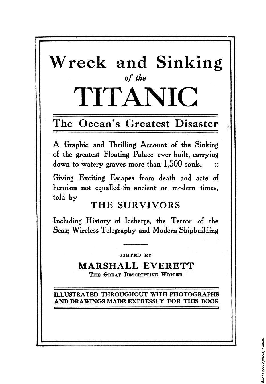 Wreck Sinking Of The Titanic Book Review