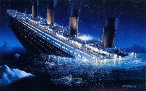 Titanic Sinking Underwater