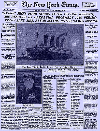 New York Times Titanic Article