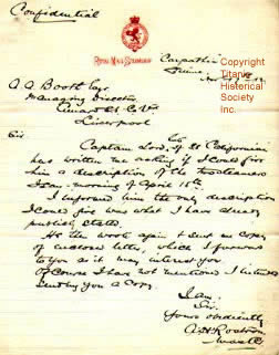 Historic Titanic Letter