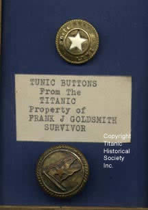 Titanic Survivor White Star Buttons