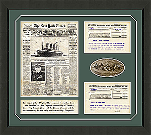 Framed Titanic Memorabilia - Macronigram