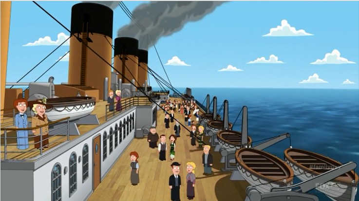 Family Guy Cartoon Takes On the Titanic Sinking | Titanic Universe
