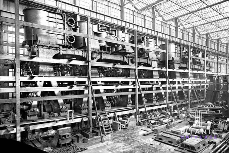 Sideview of Titanics Engines